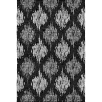 Premium Machine Washable Mayfield AMF848 Black 5' x 7'6" Rug