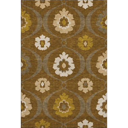 Premium Machine Washable Mayfield AMF858 Mocha 5' x 7'6" Rug