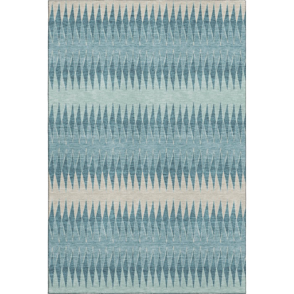 Premium Machine Washable Mayfield AMF867 Teal 5' x 7'6" Rug