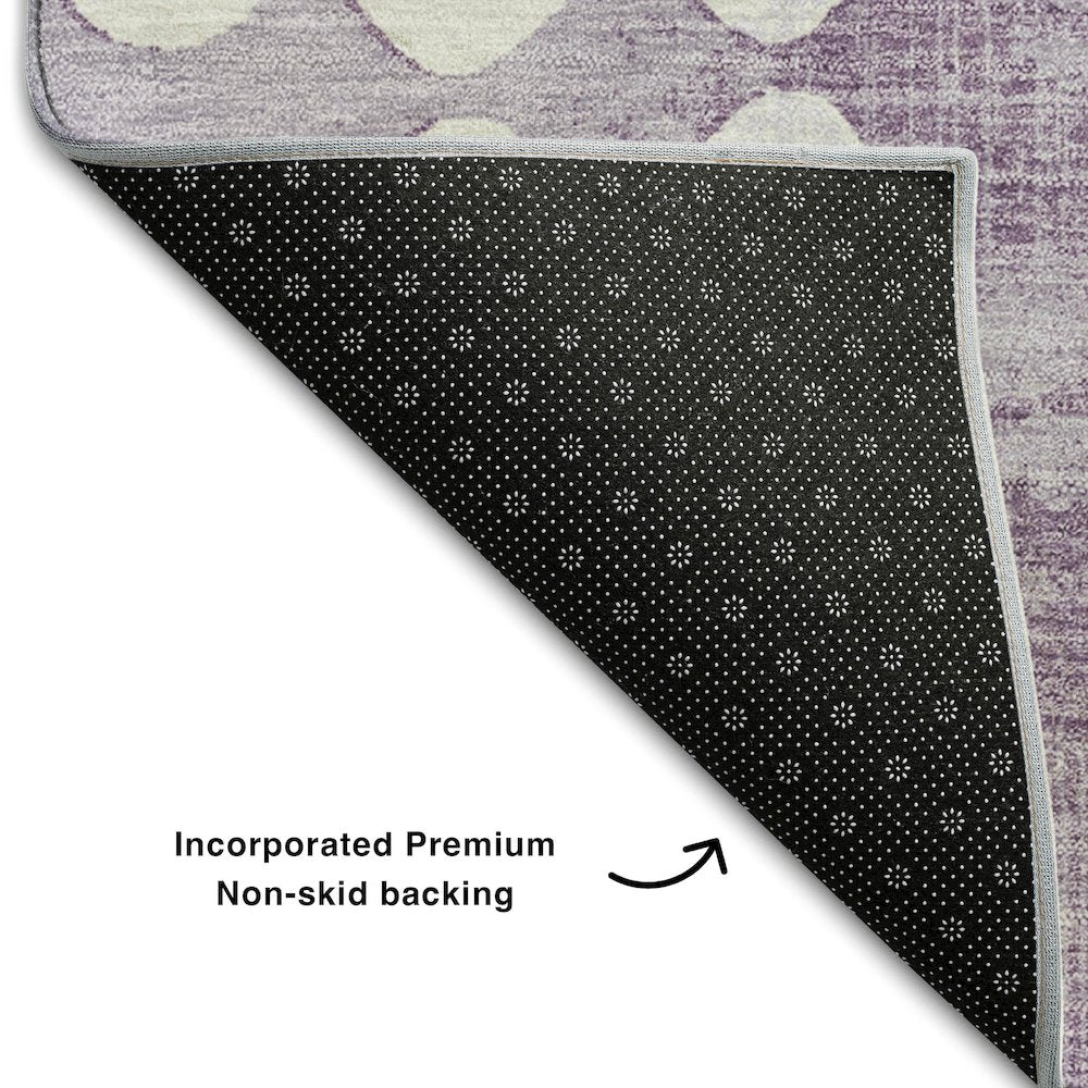 Premium Machine Washable Mayfield AMF869 Purple 2'6" x 3'10" Rug