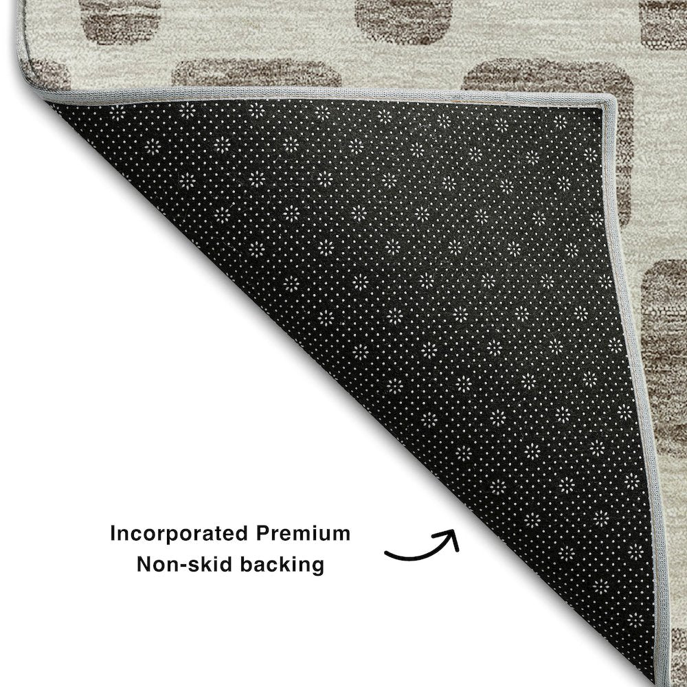 Premium Machine Washable Mayfield AMF871 Taupe 2'6" x 3'10" Rug