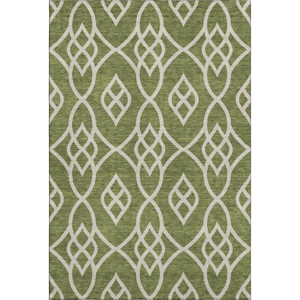 Premium Machine Washable Mayfield AMF884 Olive 5' x 7'6" Rug