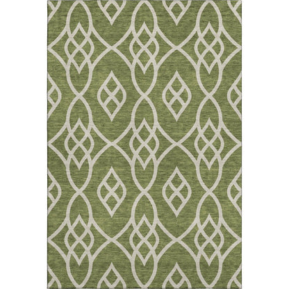 Premium Machine Washable Mayfield AMF884 Olive 5' x 7'6" Rug