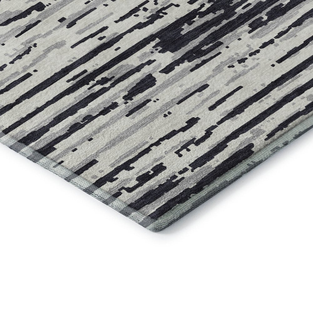 Premium Machine Washable Mayfield AMF888 Black 2'6" x 3'10" Rug