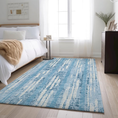 Premium Machine Washable Mayfield AMF892 Sky 5' x 7'6" Rug