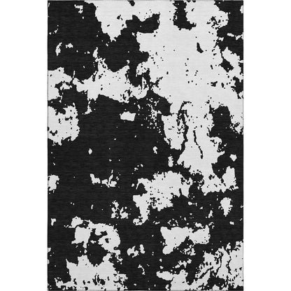 Premium Machine Washable Mayfield AMF897 Black 5' x 7'6" Rug