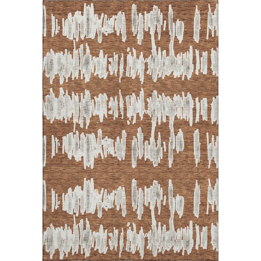 Premium Machine Washable Mayfield AMF905 Paprika 5' x 7'6" Rug