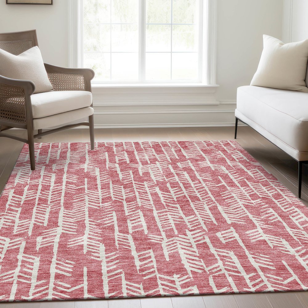 Premium Machine Washable Mayfield AMF906 Blush 5' x 7'6" Rug