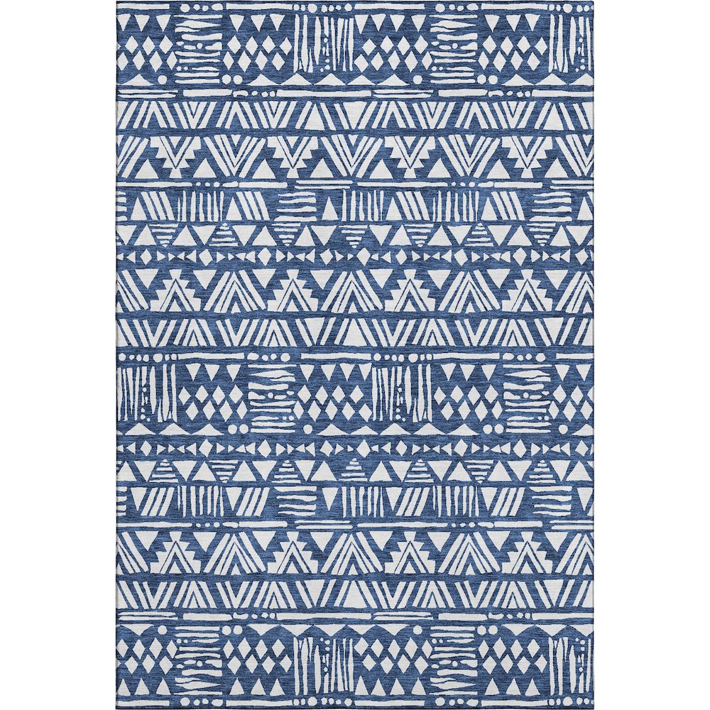 Premium Machine Washable Mayfield AMF907 Navy 5' x 7'6" Rug