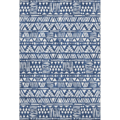 Premium Machine Washable Mayfield AMF907 Navy 5' x 7'6" Rug