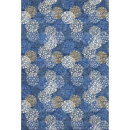 Premium Machine Washable Mayfield AMF908 Navy 5' x 7'6" Rug