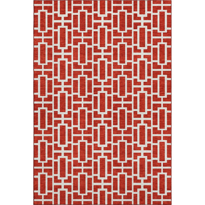 Premium Machine Washable Mayfield AMF916 Red 5' x 7'6" Rug