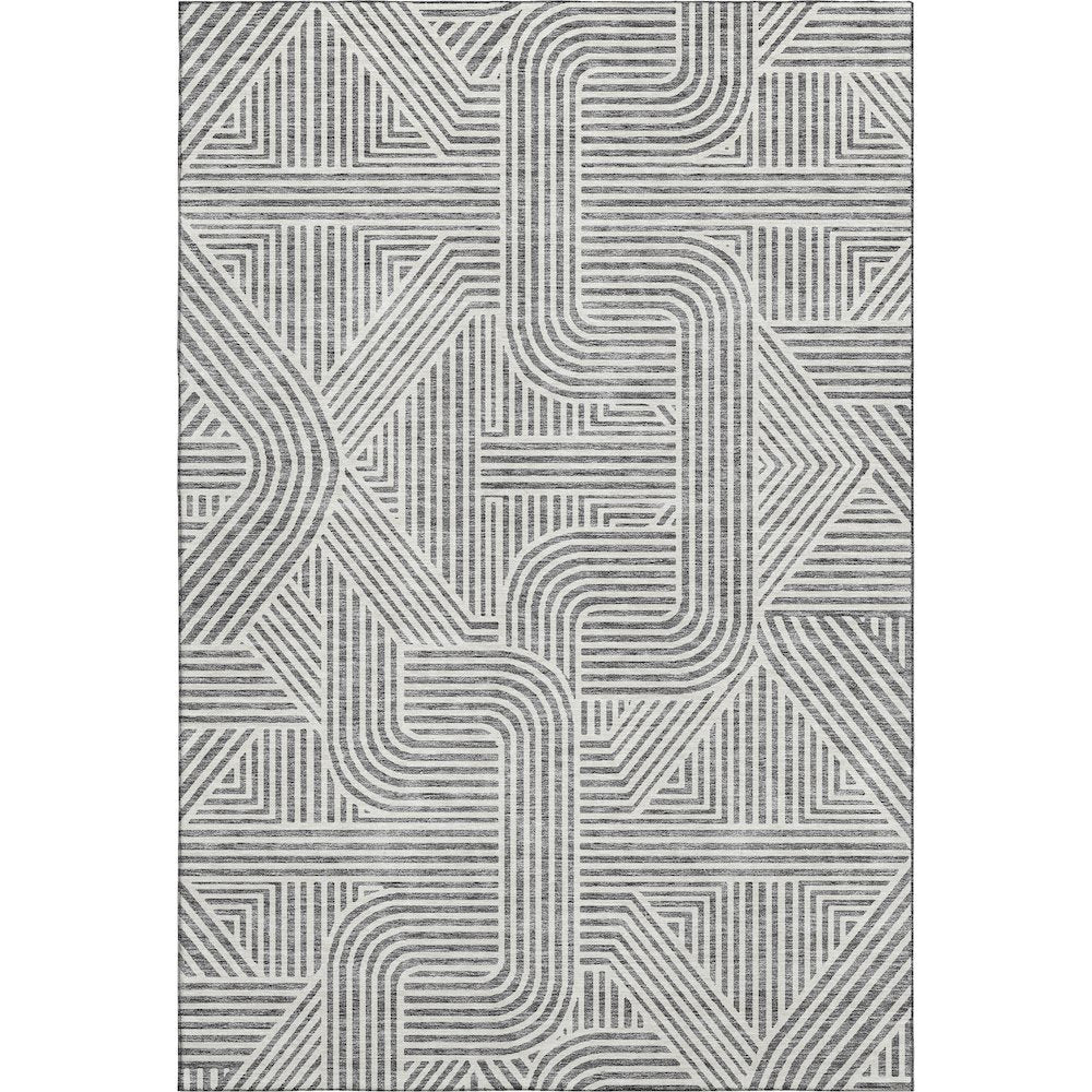 Premium Machine Washable Mayfield AMF917 Gray 5' x 7'6" Rug