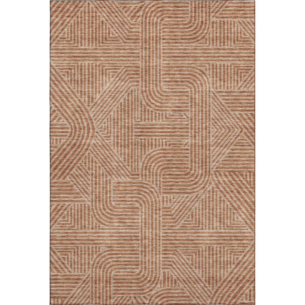 Premium Machine Washable Mayfield AMF917 Terracotta 5' x 7'6" Rug