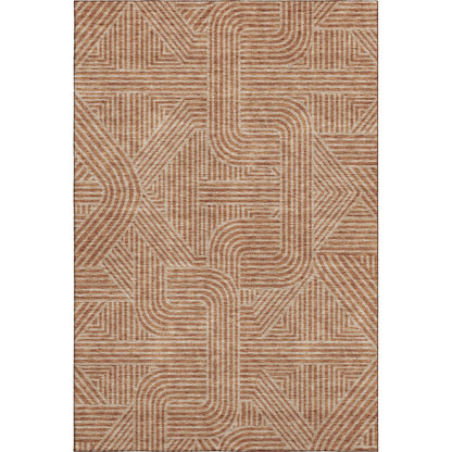 Premium Machine Washable Mayfield AMF917 Terracotta 5' x 7'6" Rug
