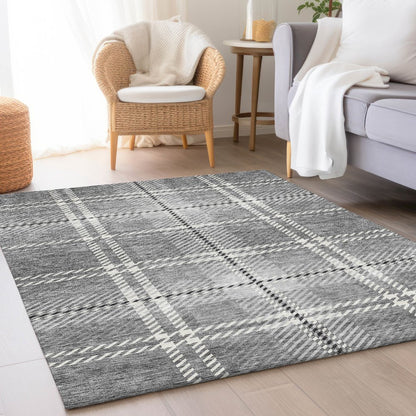 Premium Machine Washable Mayfield AMF935 Gray 5' x 7'6" Rug