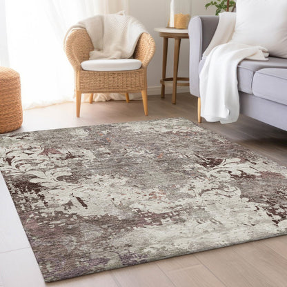 Premium Machine Washable Mayfield AMF936 Taupe 5' x 7'6" Rug
