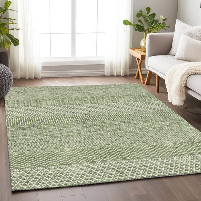 Premium Machine Washable Mayfield AMF939 Green 5' x 7'6" Rug