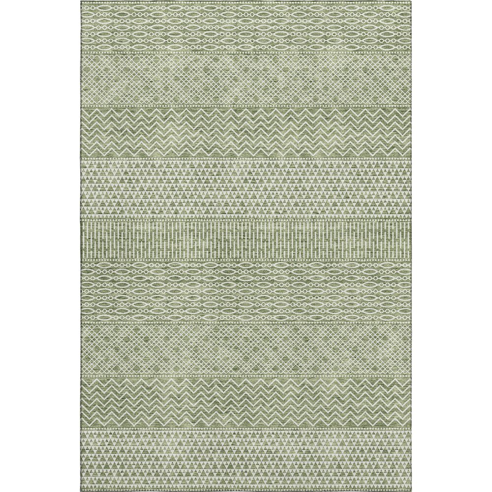 Premium Machine Washable Mayfield AMF939 Green 5' x 7'6" Rug