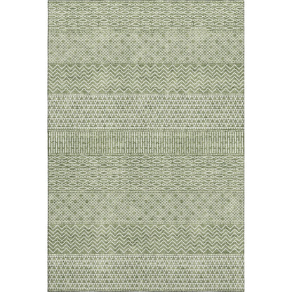 Premium Machine Washable Mayfield AMF939 Green 5' x 7'6" Rug