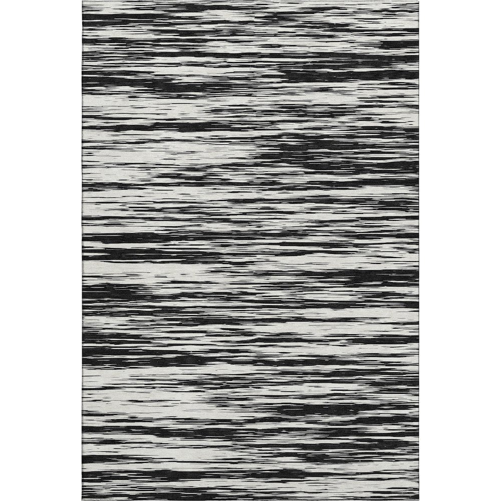 Premium Machine Washable Mayfield AMF951 Black 5' x 7'6" Rug