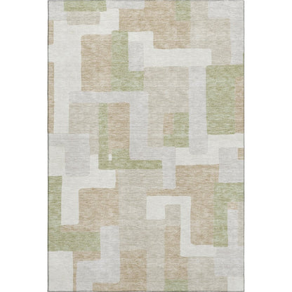 Premium Machine Washable Mayfield AMF955 Beige 5' x 7'6" Rug