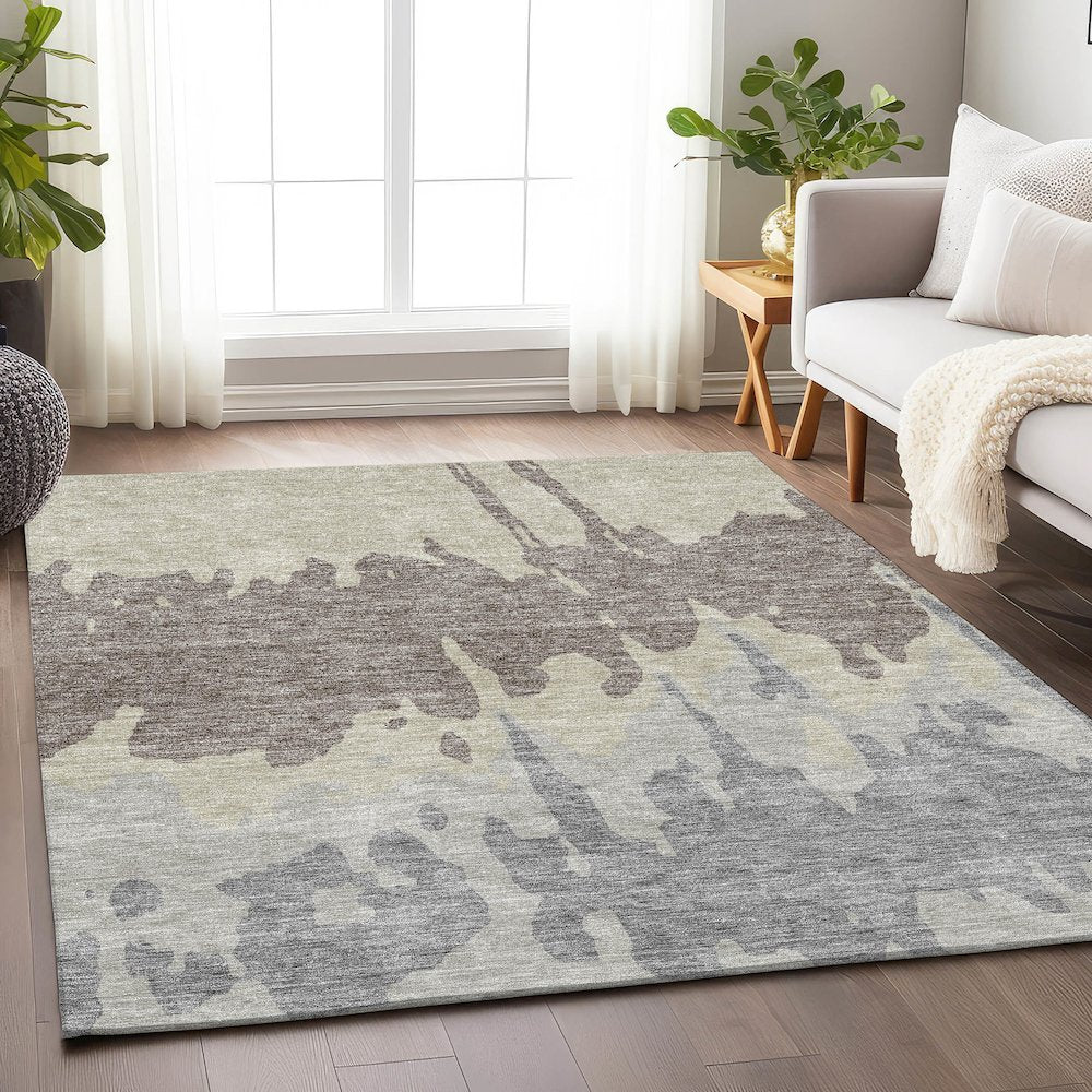 Premium Machine Washable Mayfield AMF961 Taupe 5' x 7'6" Rug