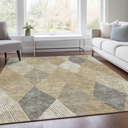 Premium Machine Washable Mayfield AMF962 Wheat 5' x 7'6" Rug