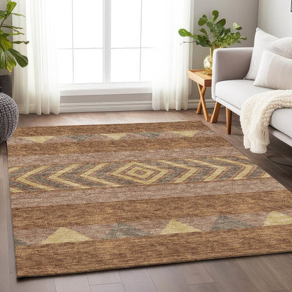 Premium Machine Washable Mayfield AMF965 Paprika 5' x 7'6" Rug