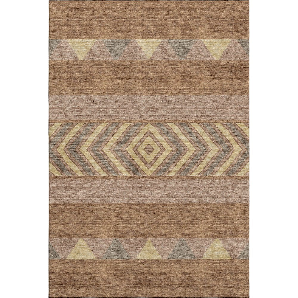 Premium Machine Washable Mayfield AMF965 Paprika 5' x 7'6" Rug
