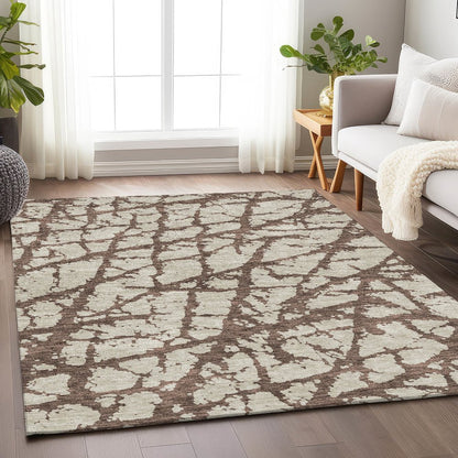 Premium Machine Washable Mayfield AMF972 Brown 5' x 7'6" Rug