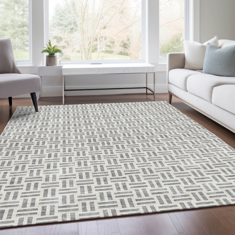 Premium Machine Washable Mayfield AMF978 Gray 5' x 7'6" Rug