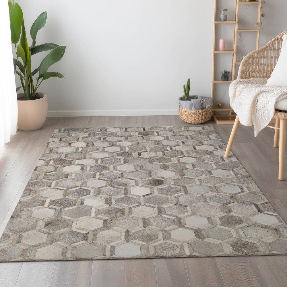 Premium Machine Washable Mayfield  Gray 5' x 7'6" Rug