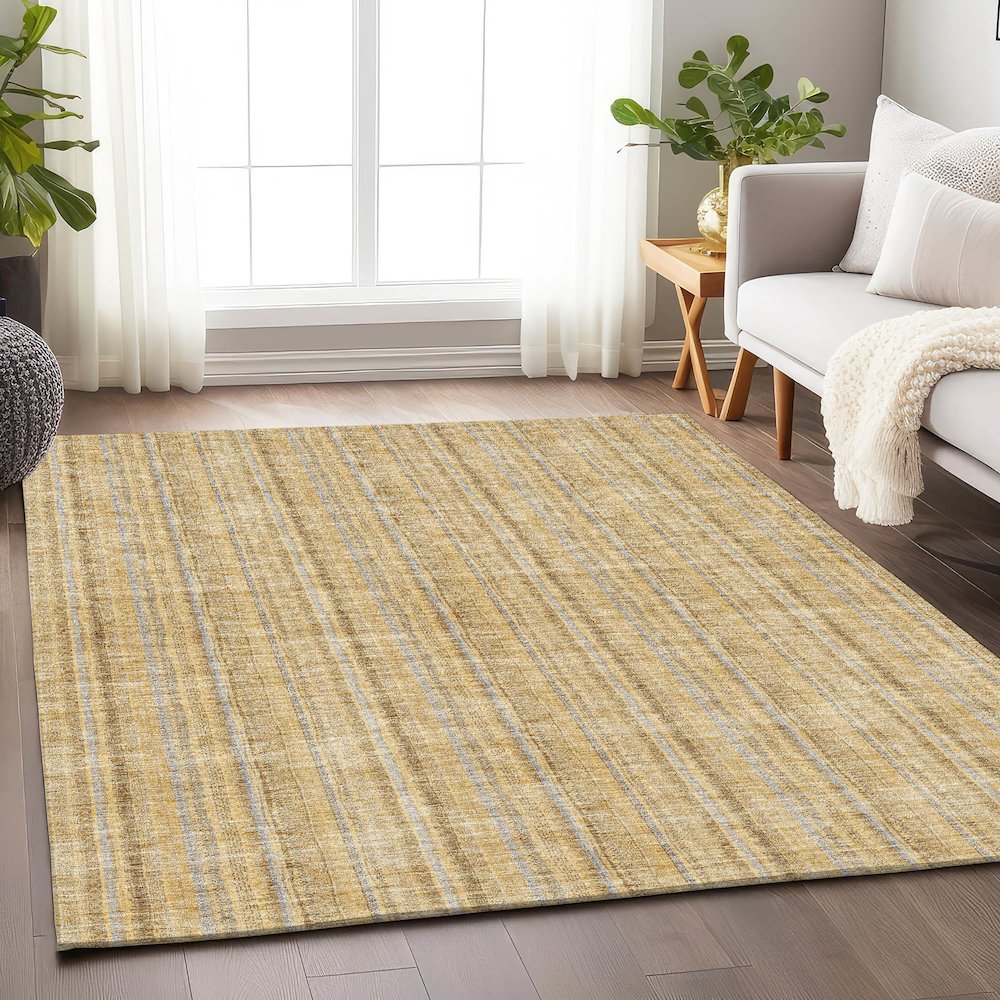 Premium Machine Washable Mayfield AMF982 Wheat 5' x 7'6" Rug