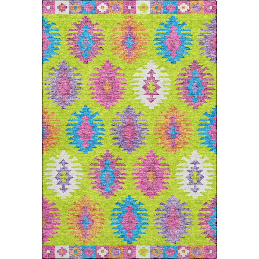 Premium Machine Washable Mayfield AMF983 Lime 5' x 7'6" Rug