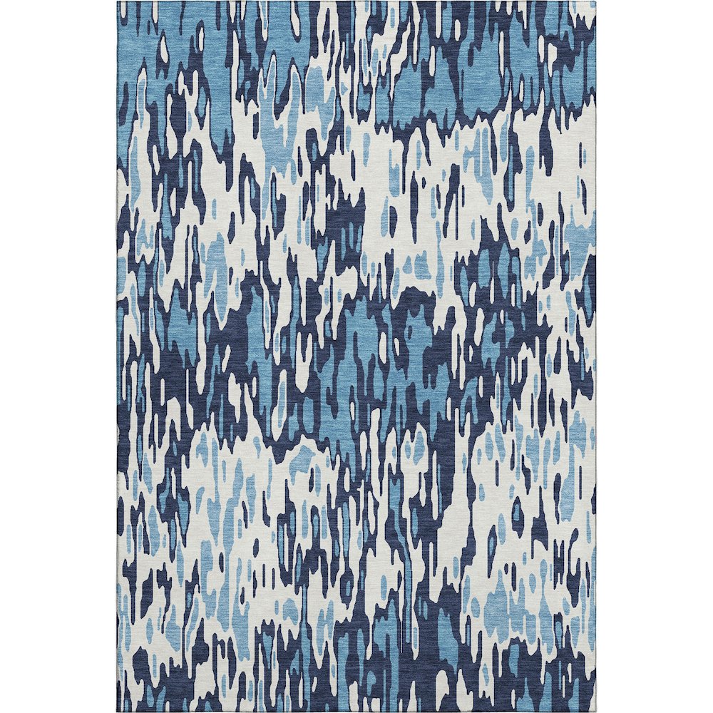 Premium Machine Washable Mayfield AMF986 Blue 5' x 7'6" Rug