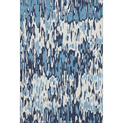 Premium Machine Washable Mayfield AMF986 Blue 5' x 7'6" Rug