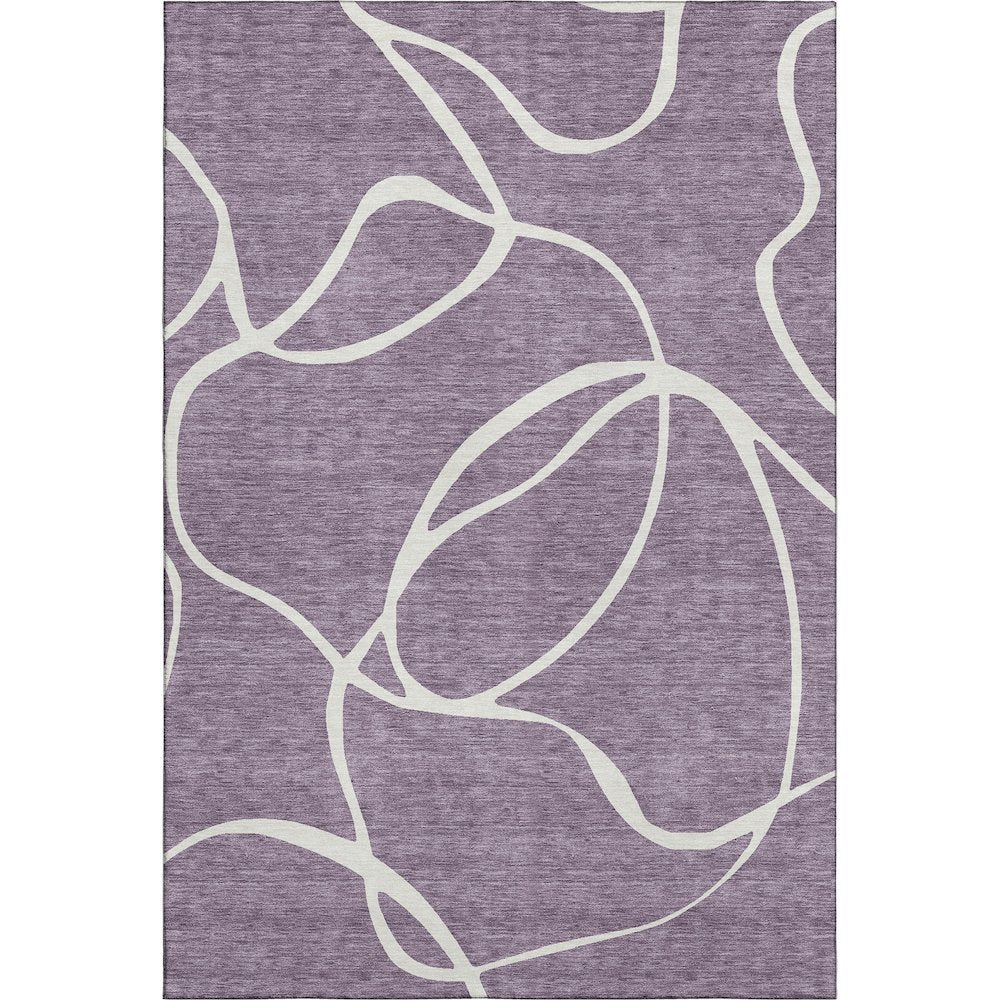 Premium Machine Washable Mayfield AMF999 Purple 5' x 7'6" Rug