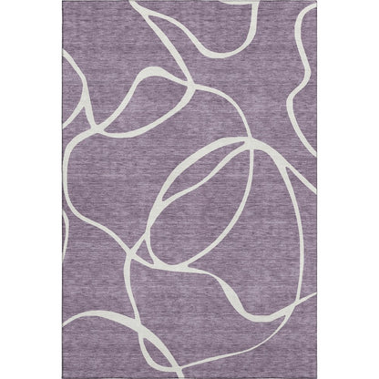 Premium Machine Washable Mayfield AMF999 Purple 5' x 7'6" Rug