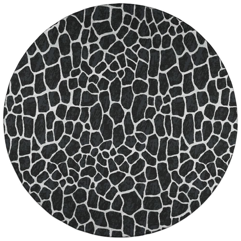 Indoor/Outdoor Mali ML4 Midnight Washable 6' x 6' Round Rug