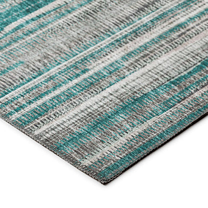 Waverly Peacock Contemporary Striped 10' x 14' Area Rug Peacock AWA31