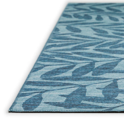 Indoor/Outdoor Sedona SN5 Denim Washable 10' x 10' Round Rug
