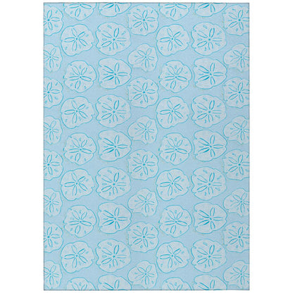 Indoor/Outdoor Seabreeze SZ10 Sky Washable 5' x 7'6" Rug