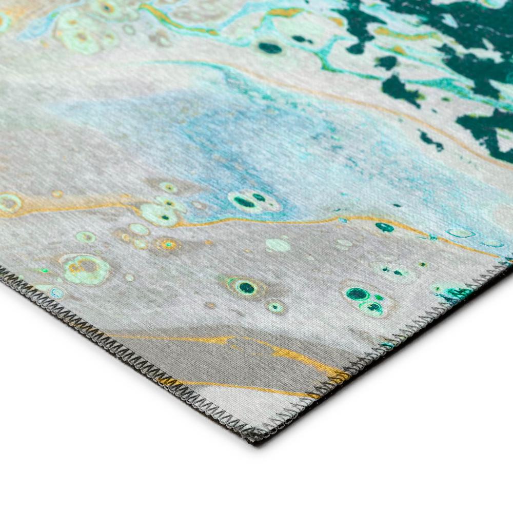 Karina Green Modern Abstract 10' x 14' Area Rug Green AKC40