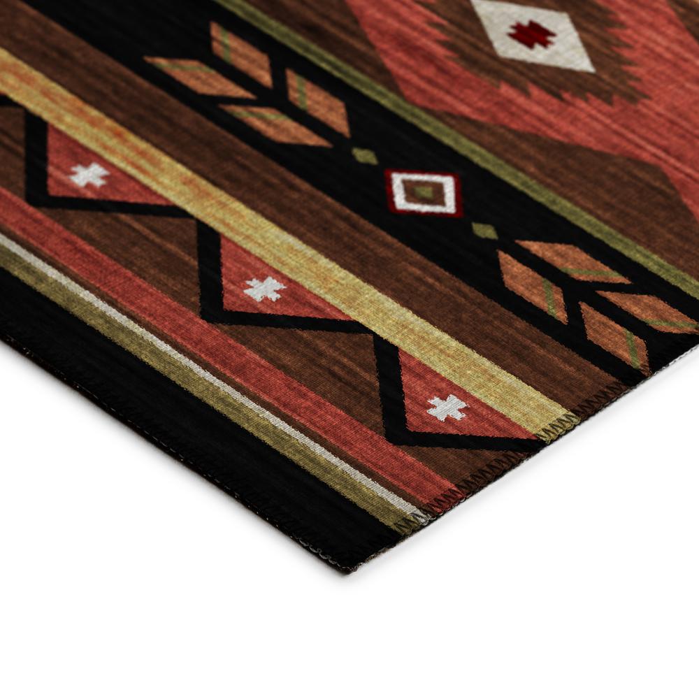 Indoor/Outdoor Phoenix PH3 Chocolate Washable 2'3" x 7'6" Runner Rug