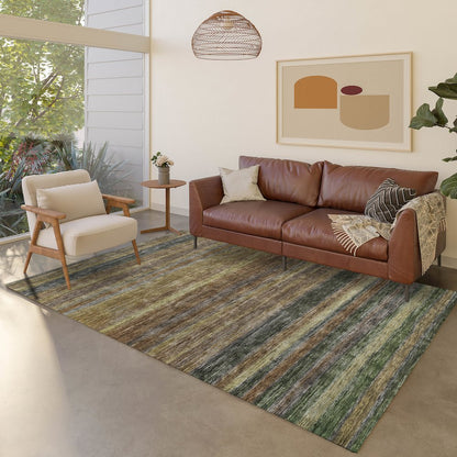 Luxury Washable Indoor/Outdoor Kochi Brown 5' x 7'6" Rug