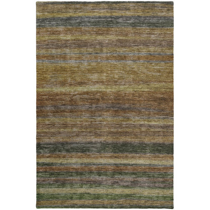 Luxury Washable Indoor/Outdoor Kochi Brown 5' x 7'6" Rug