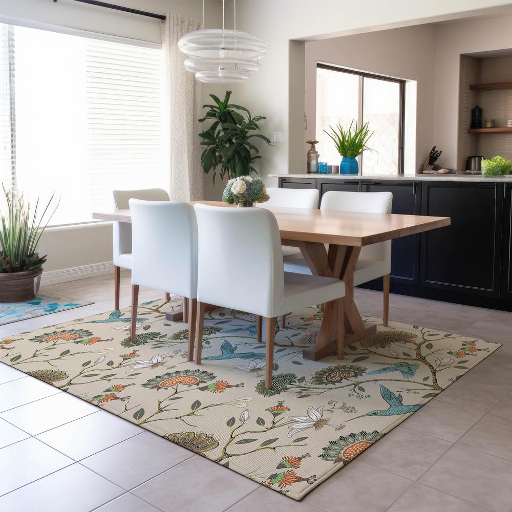 Indoor/Outdoor Kendall KE19 Putty Washable 3' x 5' Rug