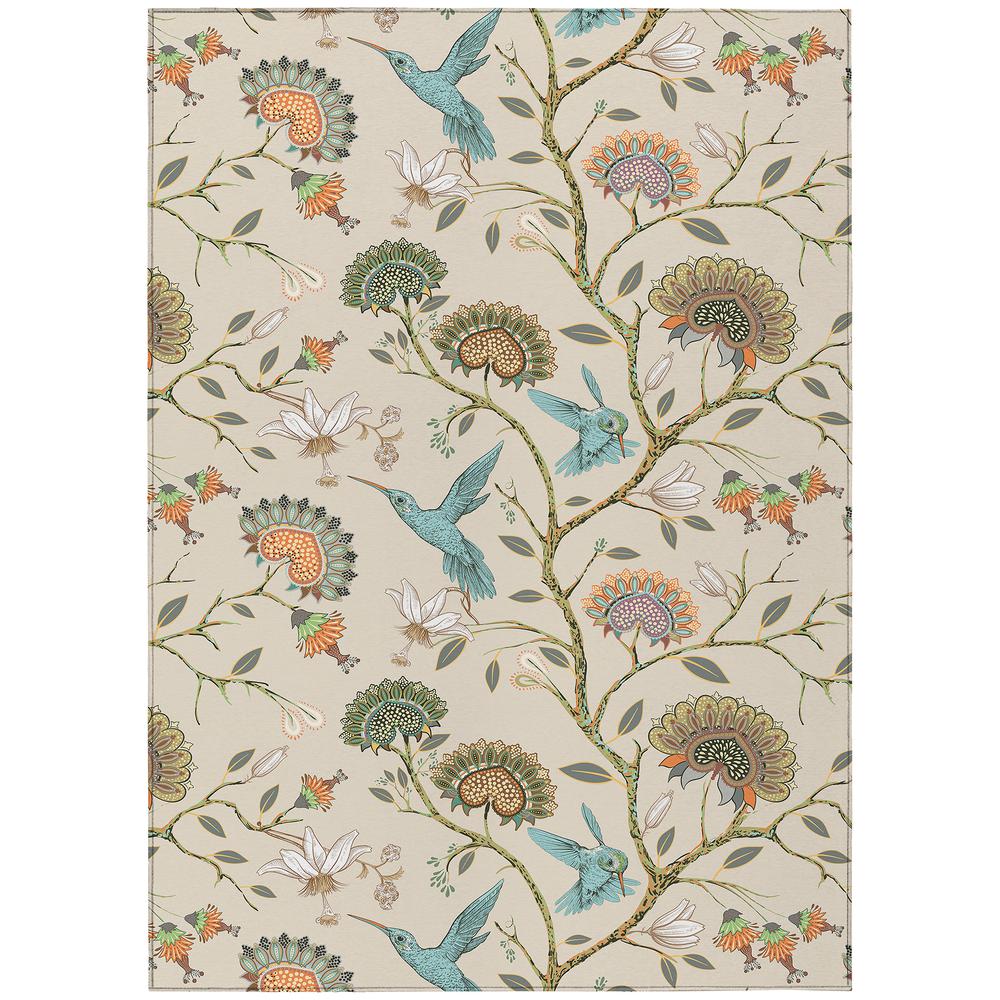 Indoor/Outdoor Kendall KE19 Putty Washable 3' x 5' Rug