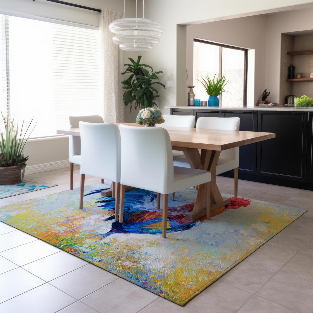 Indoor/Outdoor Kendall KE1 Multi Washable 3' x 5' Rug